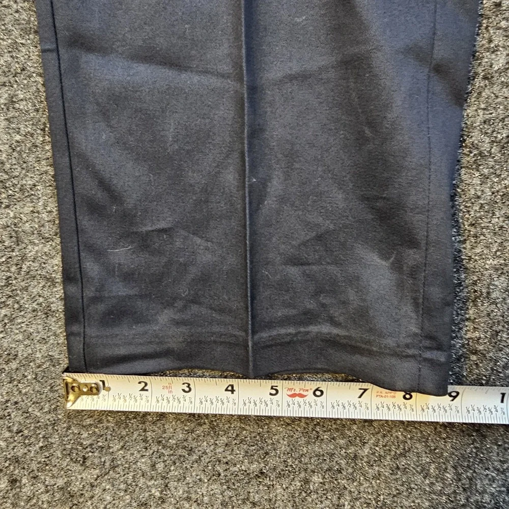Haggar Iron Free Premium Khaki Pants Mens 34x34 Dark Navy Pleated Classic Fit St